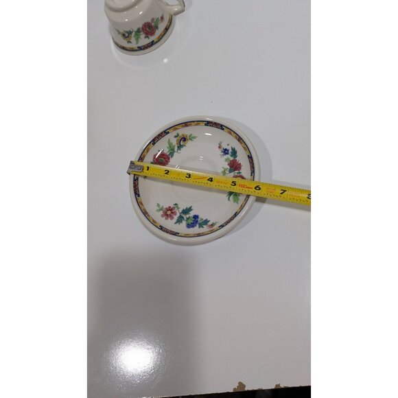 Syracuse China Dewitt Clinton Pilgrim Floral Pattern Vintage Cup Saucer Set - Picture 13 of 16